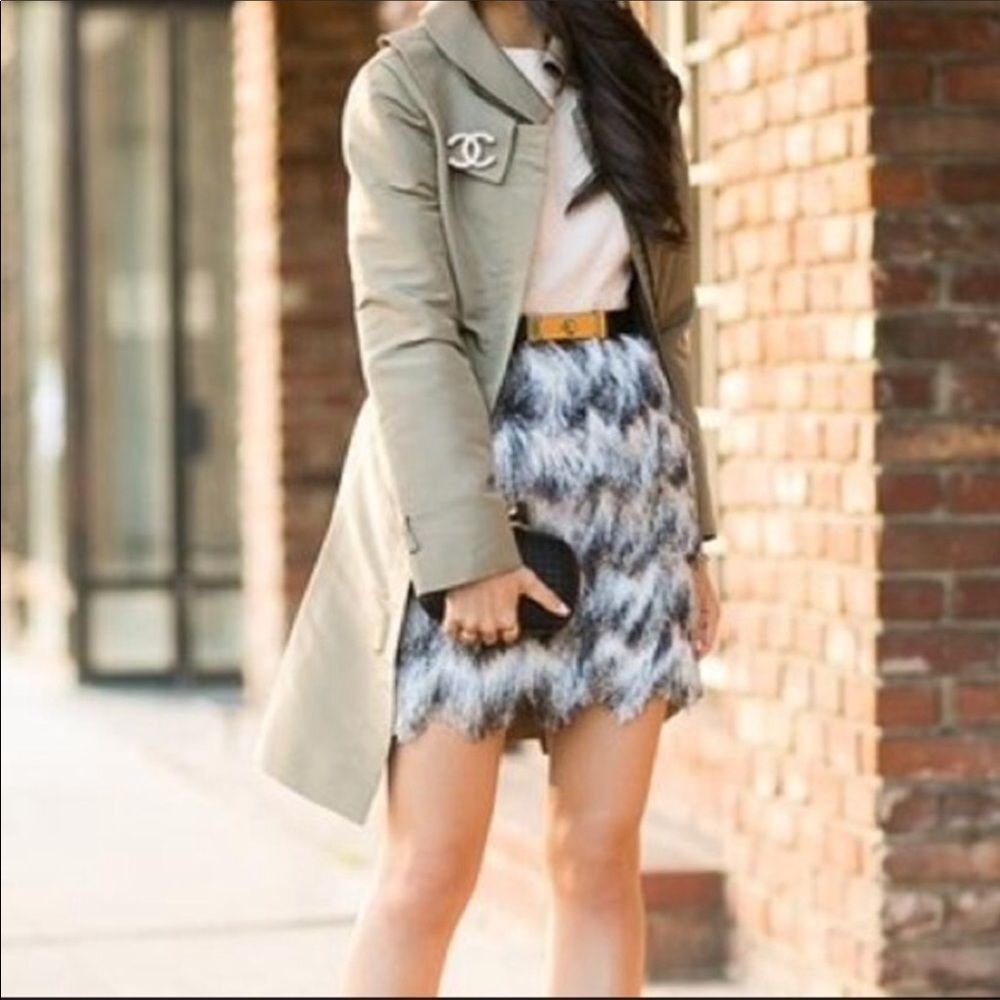 Ann Taylorfringe Mini Skirt